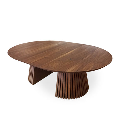 LIA | Mesa de comedor redonda extensible – Roble chocolate