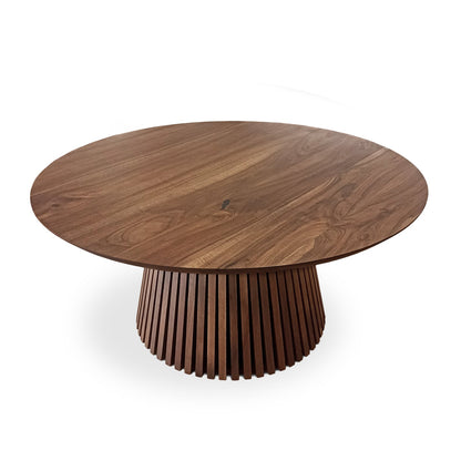 LIA | Mesa de comedor redonda extensible – Roble chocolate
