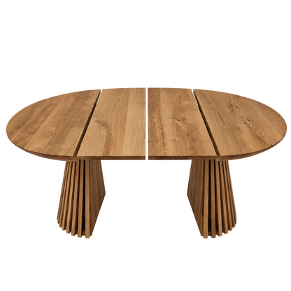LIA | Tavolo da pranzo rotondo allungabile – Rovere scuro