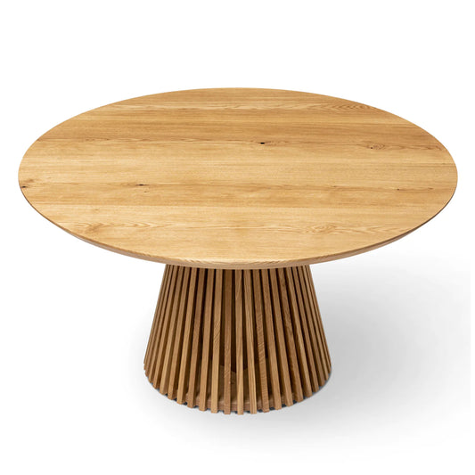 LIA | Extendable Round Dining Table – Natural Oak