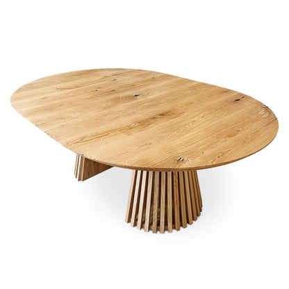LIA | Extendable Round Dining Table – Natural Oak