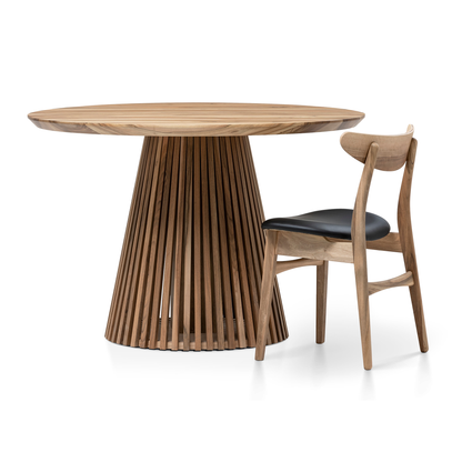 LIA | Tavolo da pranzo rotondo allungabile – Noce naturale