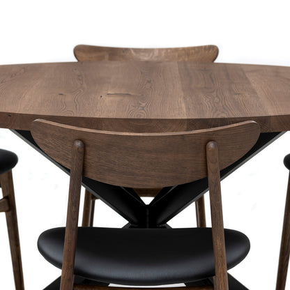 MABEL | Mesa de comedor redonda de madera maciza