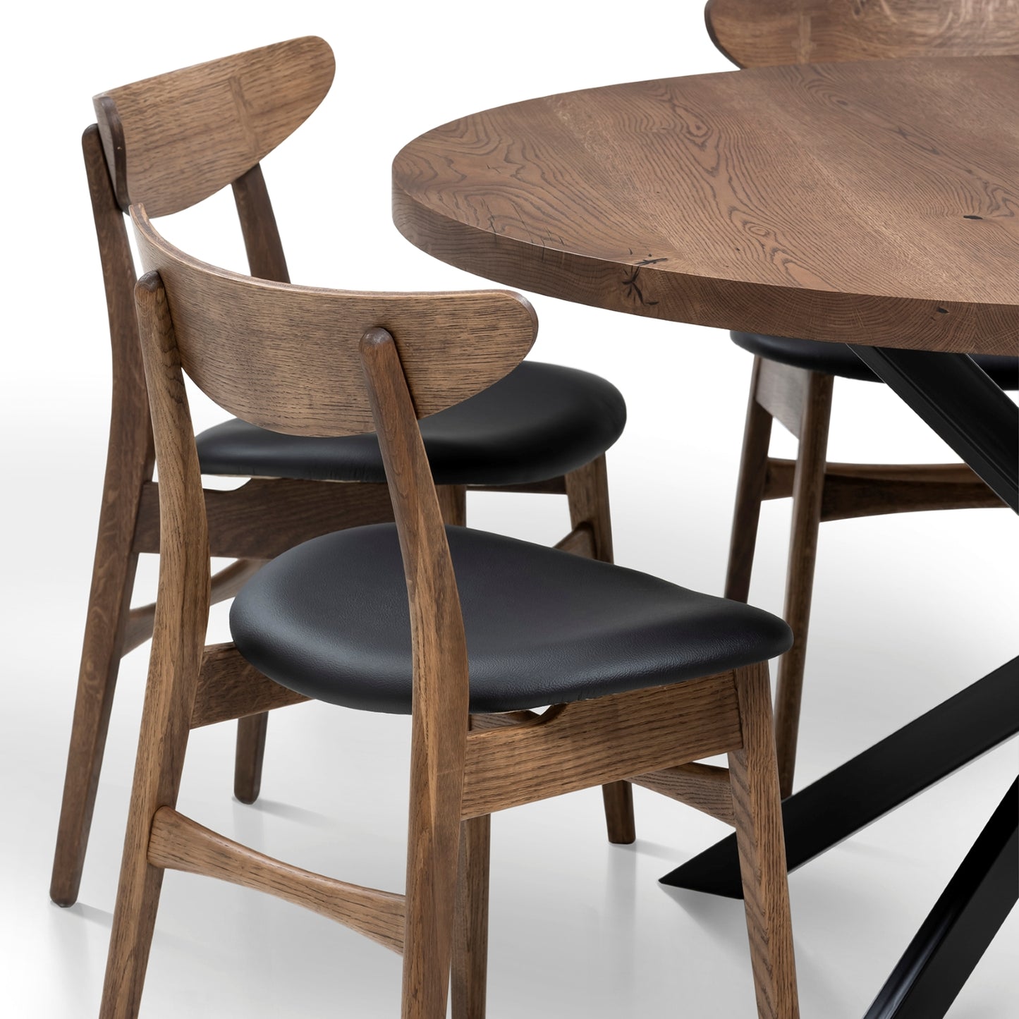 MABEL | Mesa de comedor redonda de madera maciza