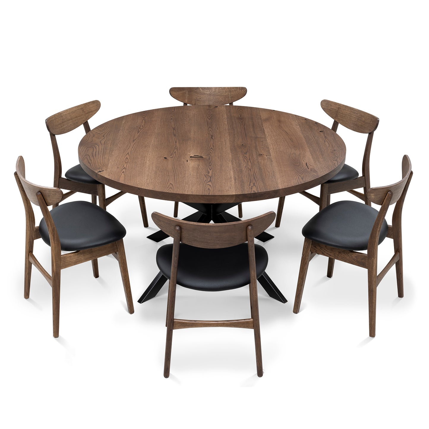 MABEL | Mesa de comedor redonda de madera maciza