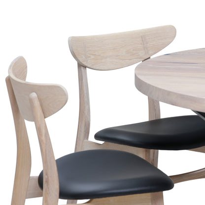 MABEL | Mesa de comedor redonda de madera maciza