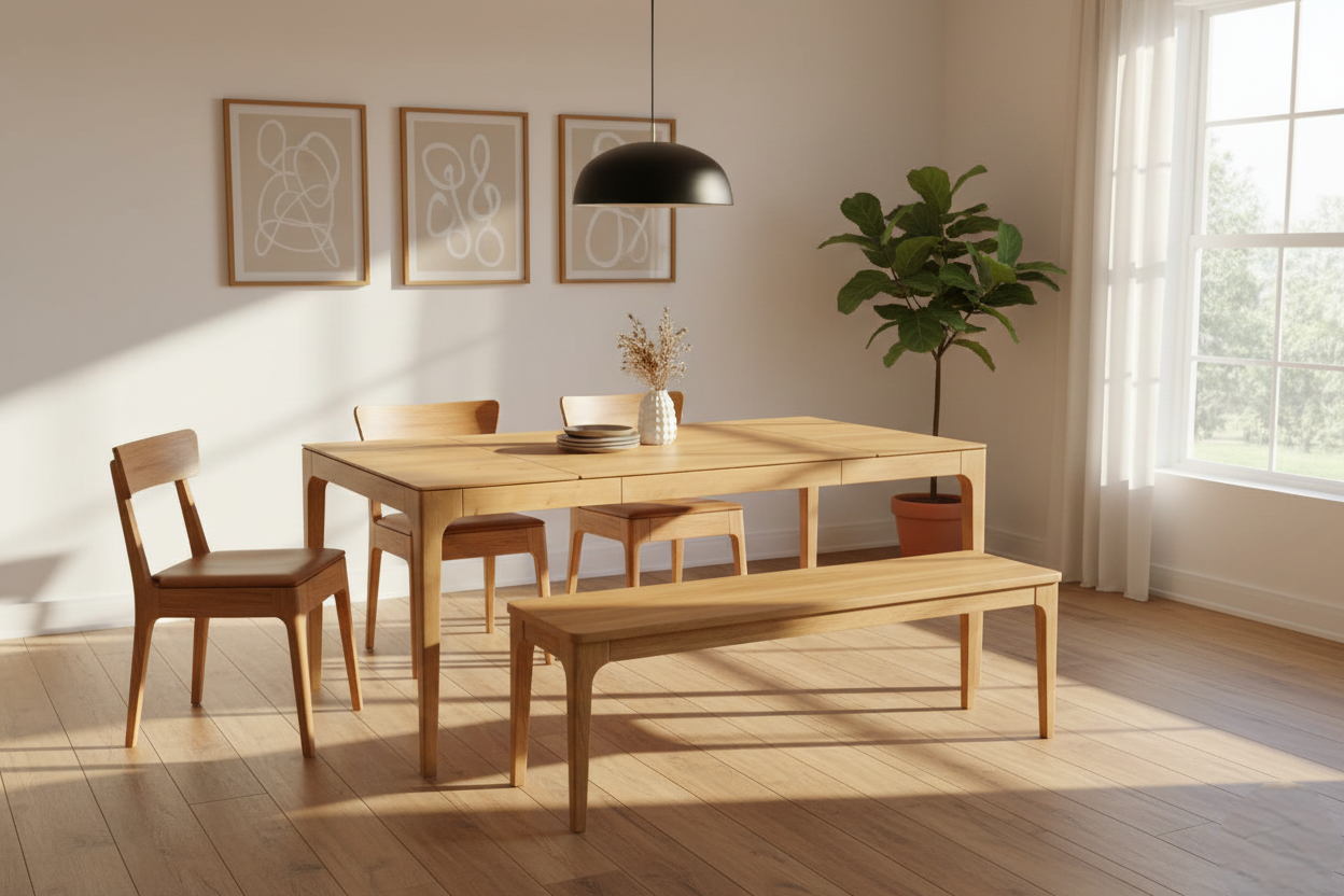 OXFORD | Table de salle à manger extensible - Chêne naturel