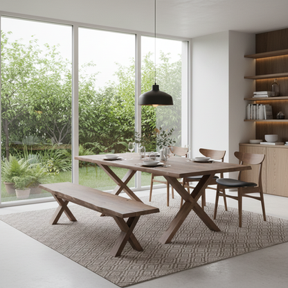 SIENNA | Uitschuifbare Eettafel - Eiken chocolade