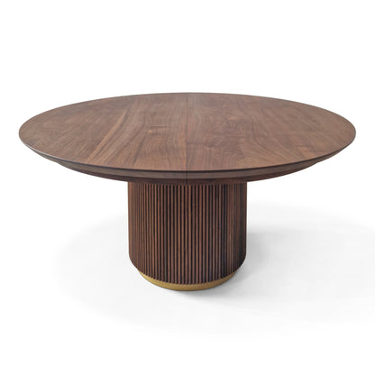 THEONA | Table à manger ronde extensible en bois massif