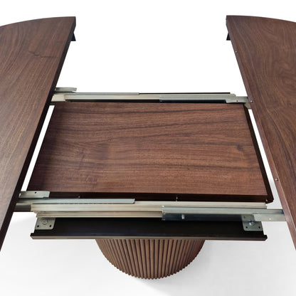 THEONA | Table à manger ronde extensible en bois massif