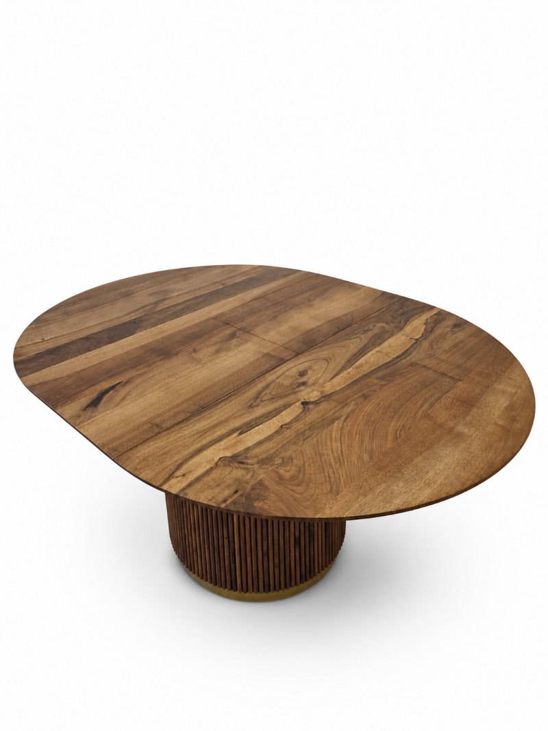 THEONA | Table à manger ronde extensible en bois massif