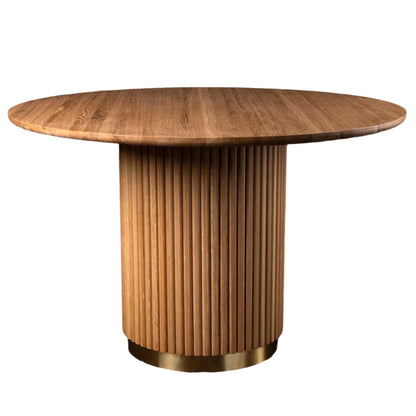THEONA | Table à manger ronde extensible en bois massif