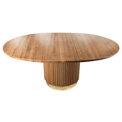 THEONA | Table à manger ronde extensible en bois massif
