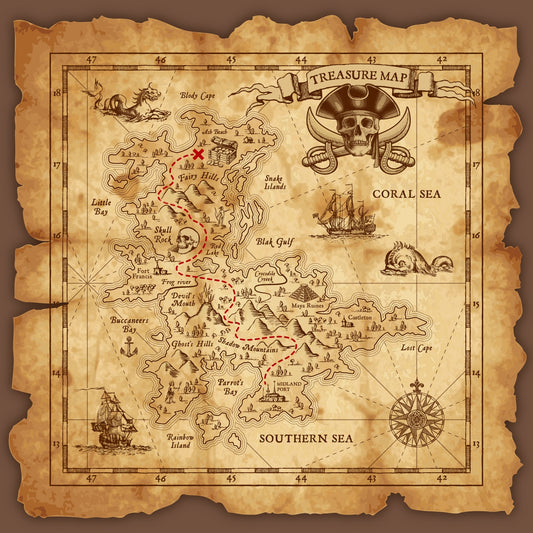 ODYSSEA | Carte du Corsaire – Table basse carrée