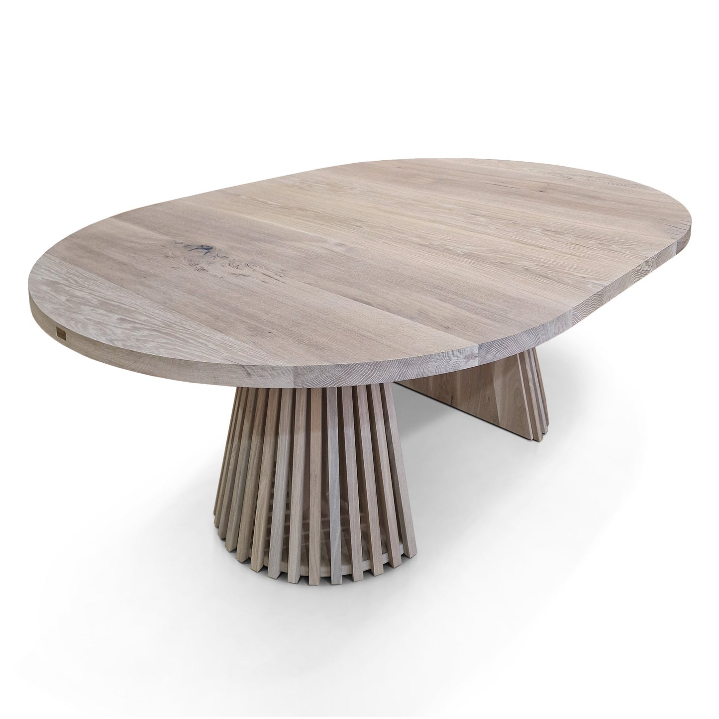 LIA | Extendable Round Dining Table – White Oak