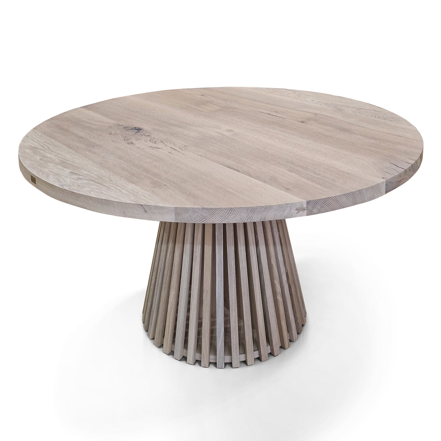 LIA | Extendable Round Dining Table – White Oak