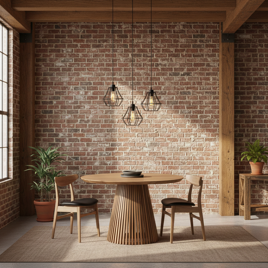 LIA | Extendable Round Dining Table – Natural Walnut
