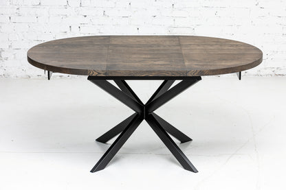 MABEL | Table à manger ronde extensible en bois massif