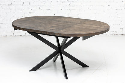 MABEL | Table à manger ronde extensible en bois massif