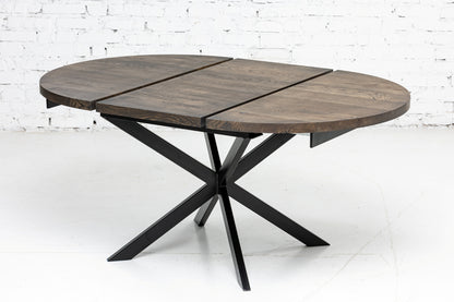 MABEL | Table à manger ronde extensible en bois massif