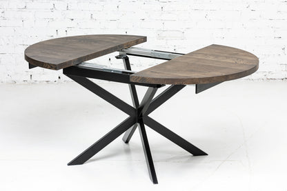 MABEL | Table à manger ronde extensible en bois massif