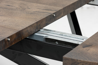 MABEL | Table à manger ronde extensible en bois massif