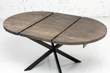 MABEL | Table à manger ronde extensible en bois massif