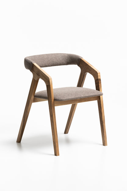 LIA | Chaise de salle à manger en noyer massif