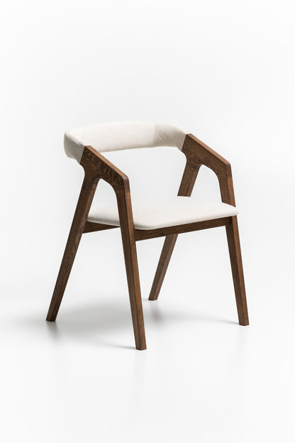 LIA | Chaise de salle à manger en noyer massif