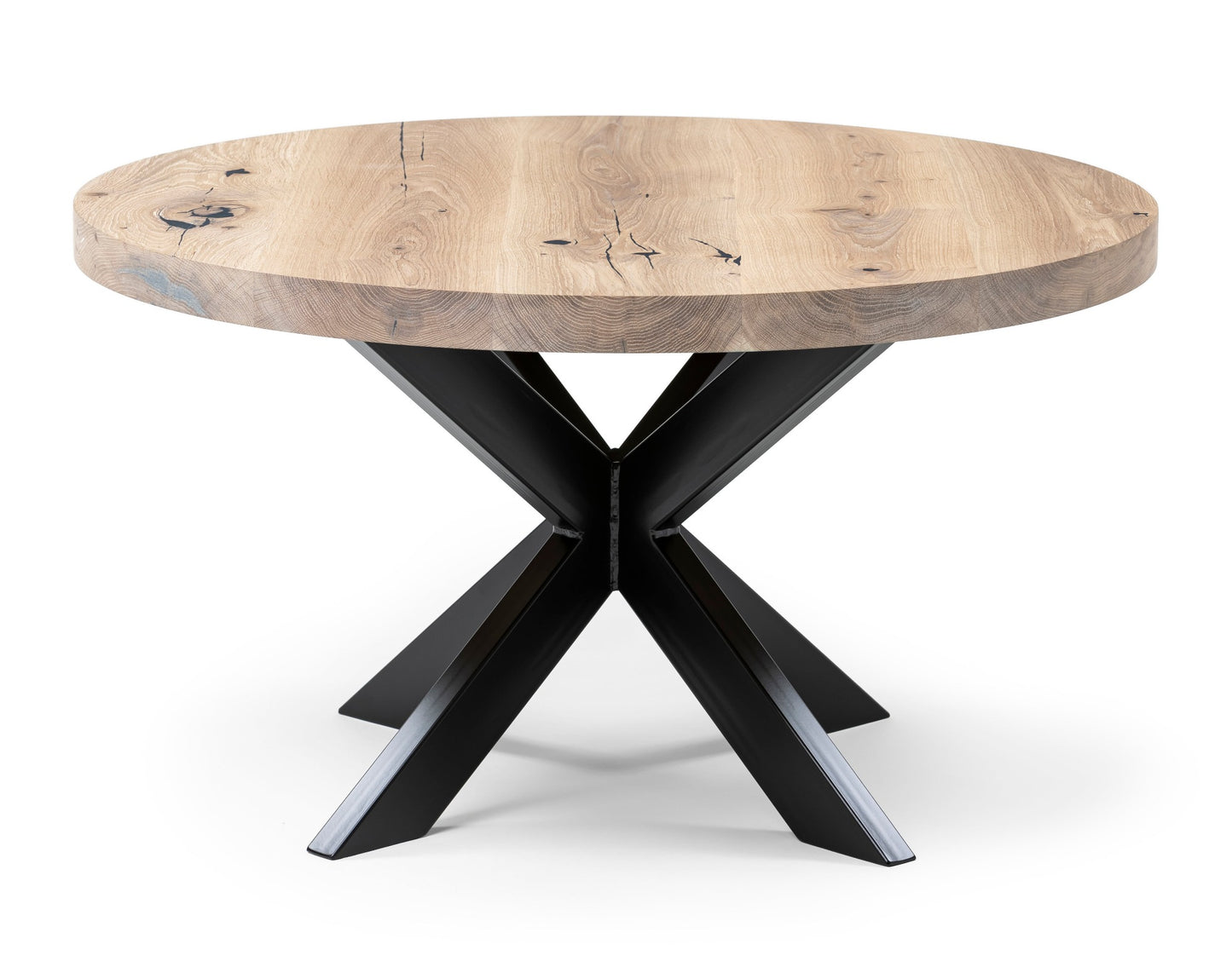 Round oak coffee table