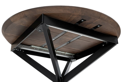 MABEL | Table à manger ronde extensible en bois massif