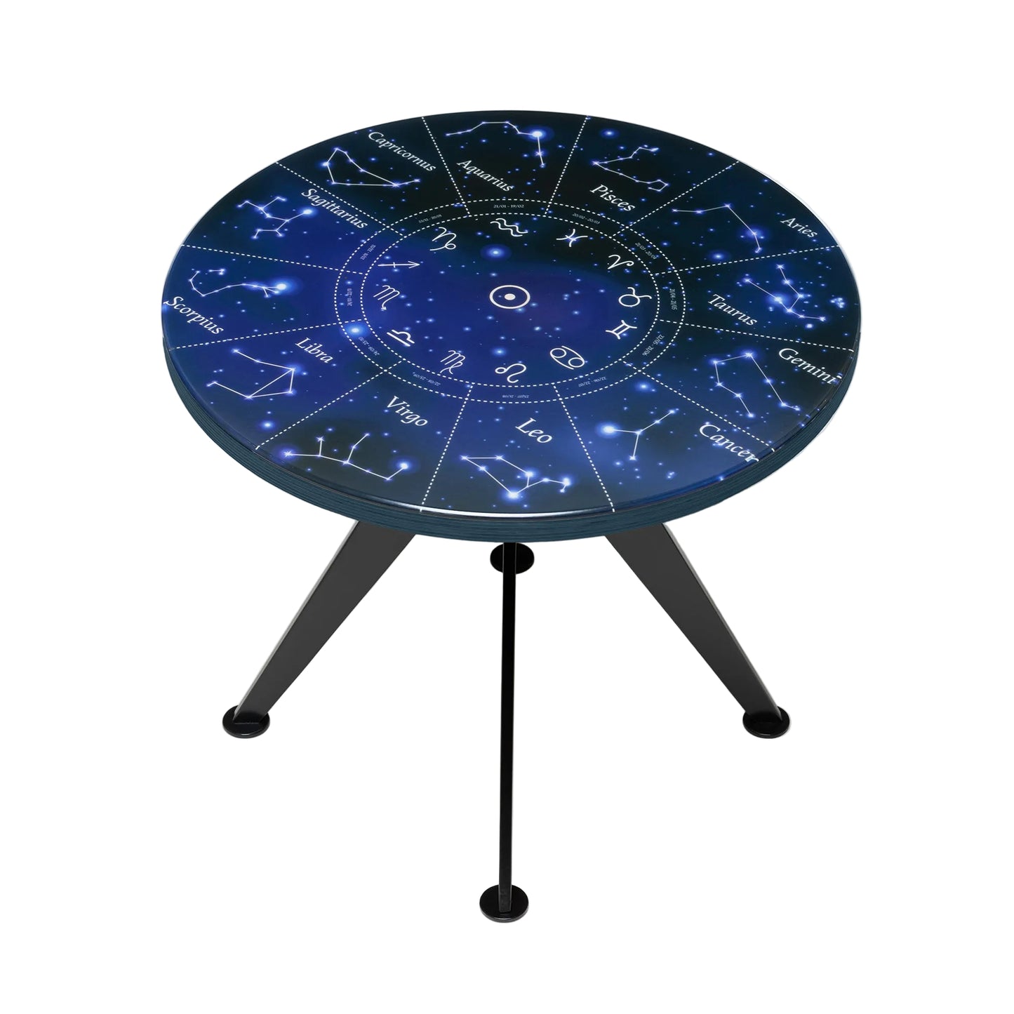 CELESTIS | Zodiac Wheel – Round Coffee Table