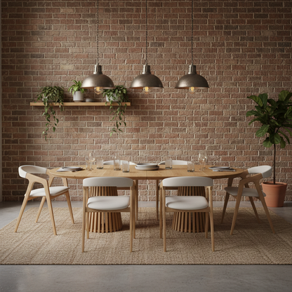 LIA | Extendable Round Dining Table – Natural Oak