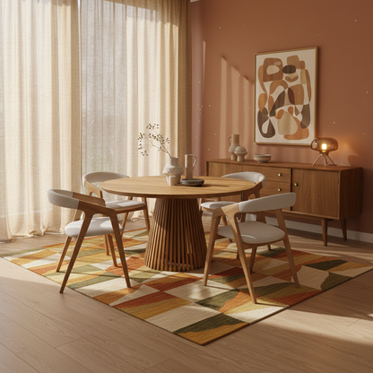 LIA | Extendable Round Dining Table – Natural Oak