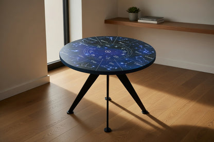 CELESTIS | Zodiac Wheel – Round Coffee Table