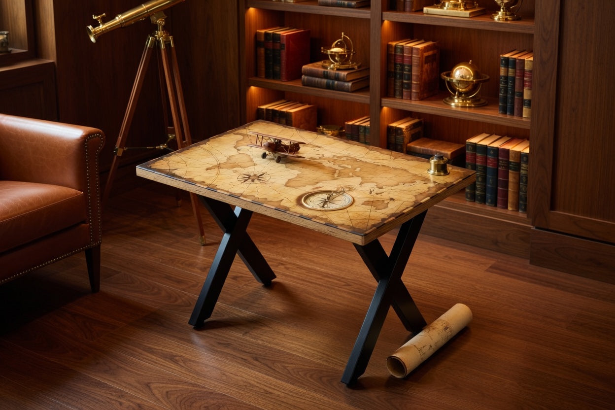 ATLAS | Navigator’s Chart – Rectangular Coffee Table