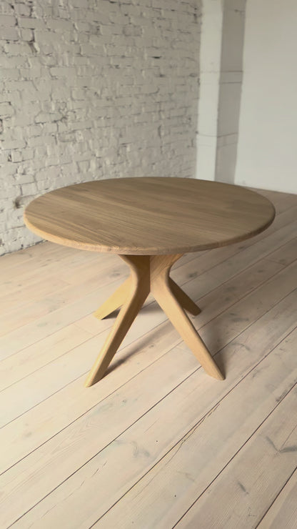 ADELE | Mesa de comedor redonda extensible – Roble macizo