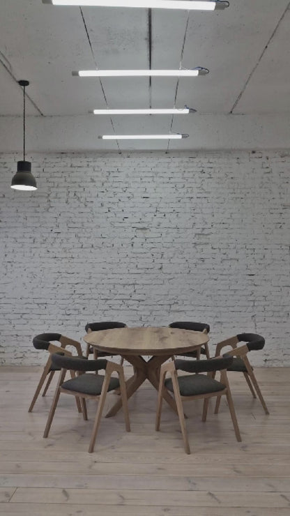 ADELE | Extendable Round Dining Table – Solid Oak
