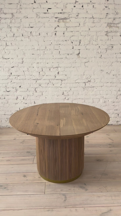 THEONA | Table à manger ronde extensible en bois massif