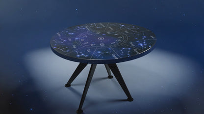 CELESTIS | Zodiac Wheel – Round Coffee Table