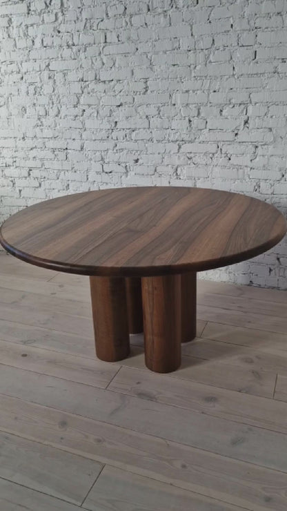 LAYLA | Extendable Round Dining Table – Dark Walnut